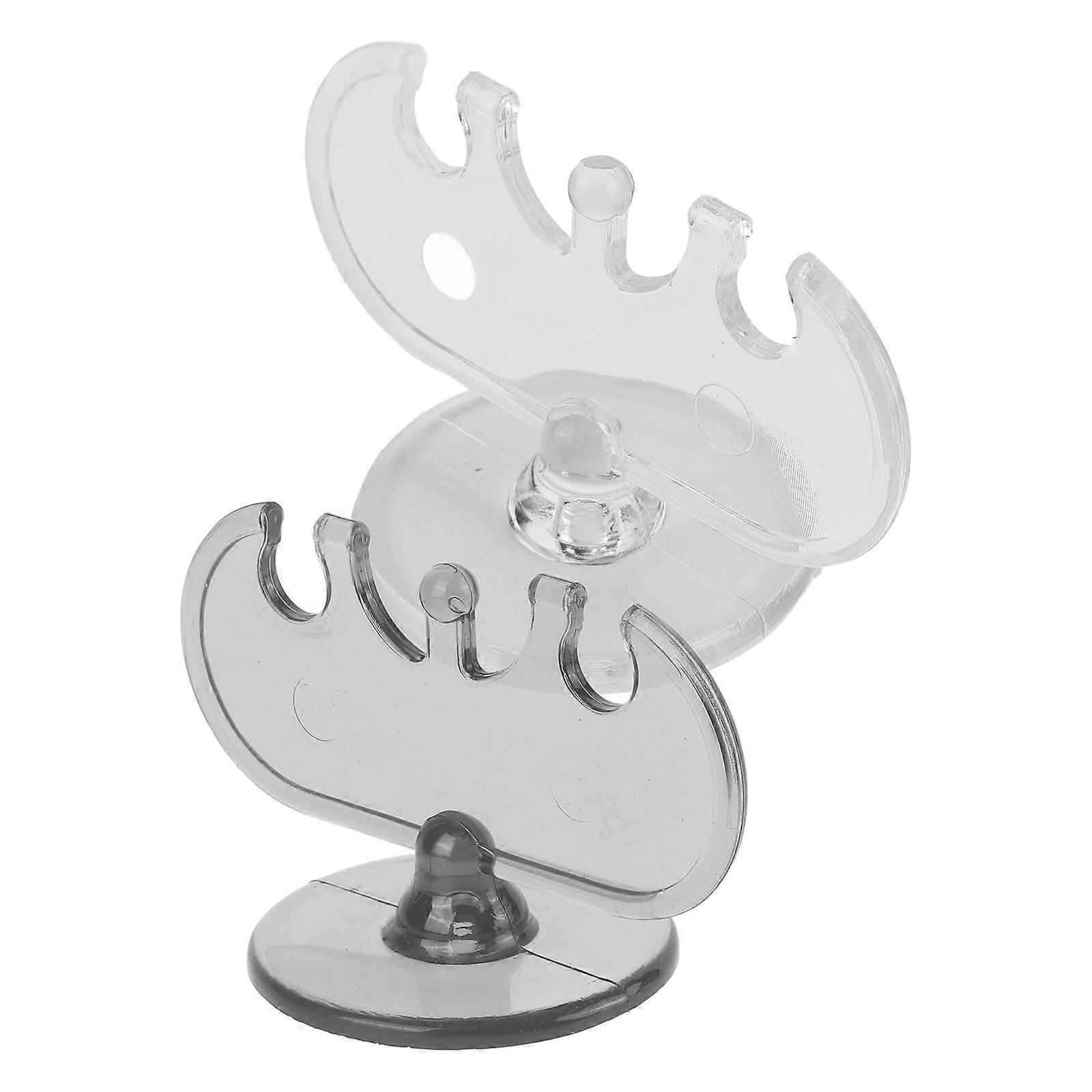 Plastic Toothbrush Holder Wall Mounted Space Optimization Bathroom Accessories 2Pcs