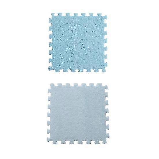2Pcs Floor Mat No Hair Loss Decorative Anti-fading Great Puzzle Design Bay Window Floor Protective Carpet Daily Use