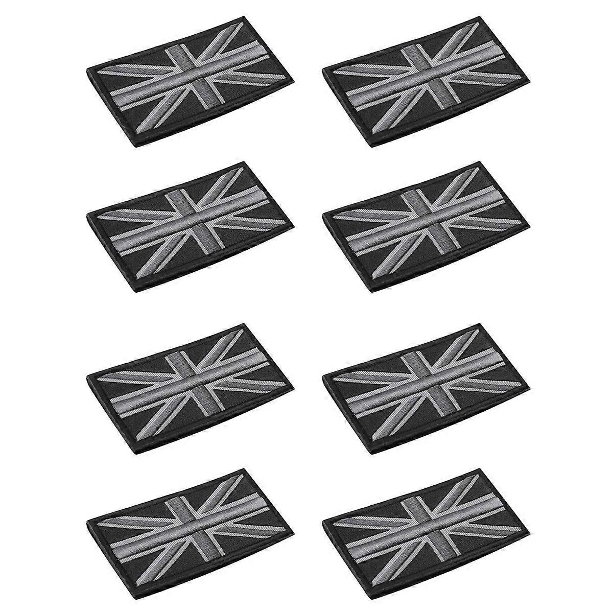 Jack UK Flag Badge Patch Stick 10cm x 5cm , (Black/Gray)