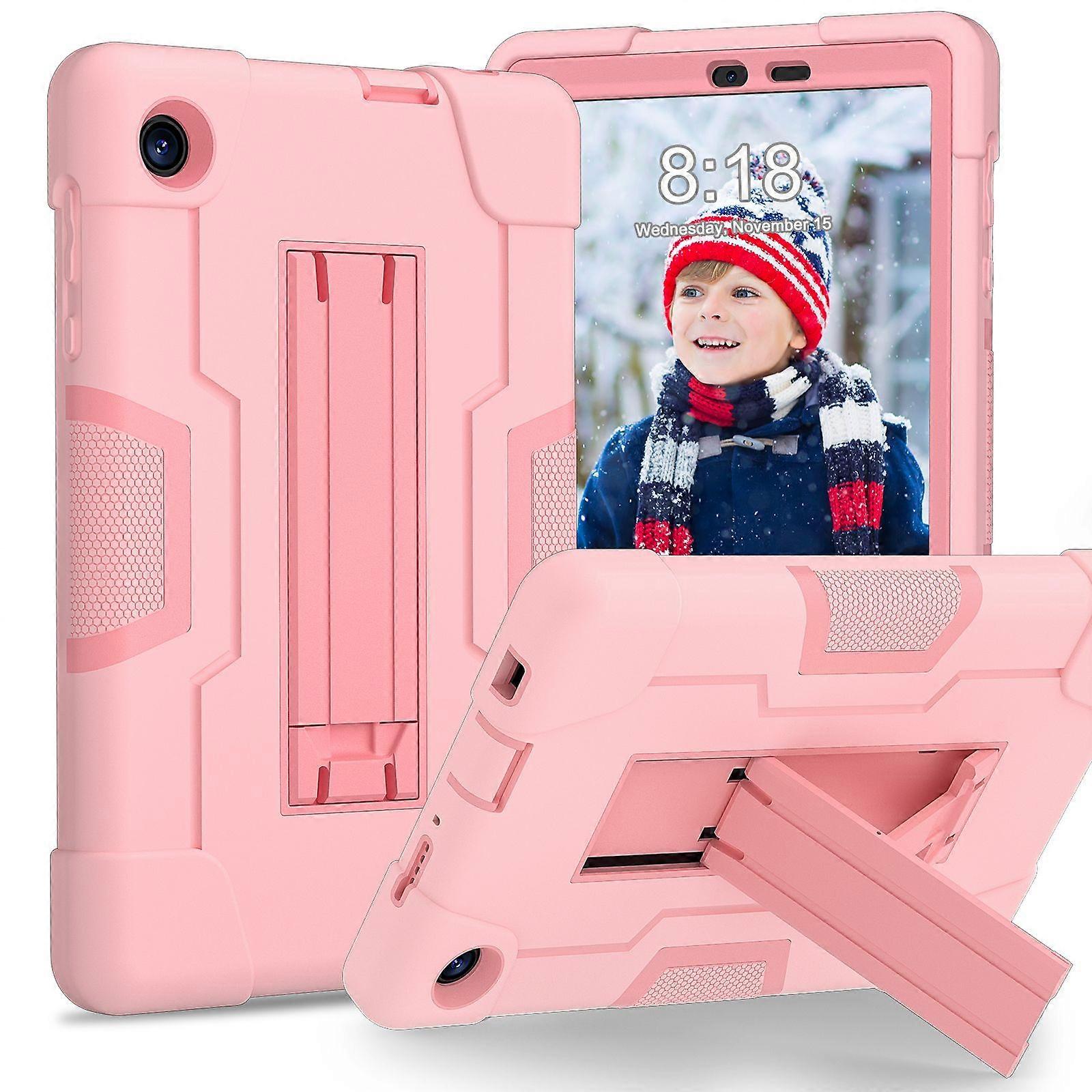 For TCL Tab 8 4G/Tab 8 LE (Model 9137W)/Tab 8 WiFi (Model 9132X) Kickstand Tablet Case Robot Style Silicone + PC Color Contrast Protective Cover