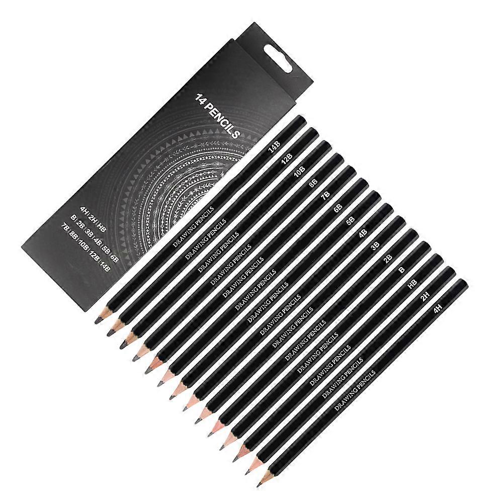 14pcs Portable Sketching Pencils – Professional Drawing Art Supplies for Artists and Students, Smooth HB Pencils for Sketching and Painting Creativity