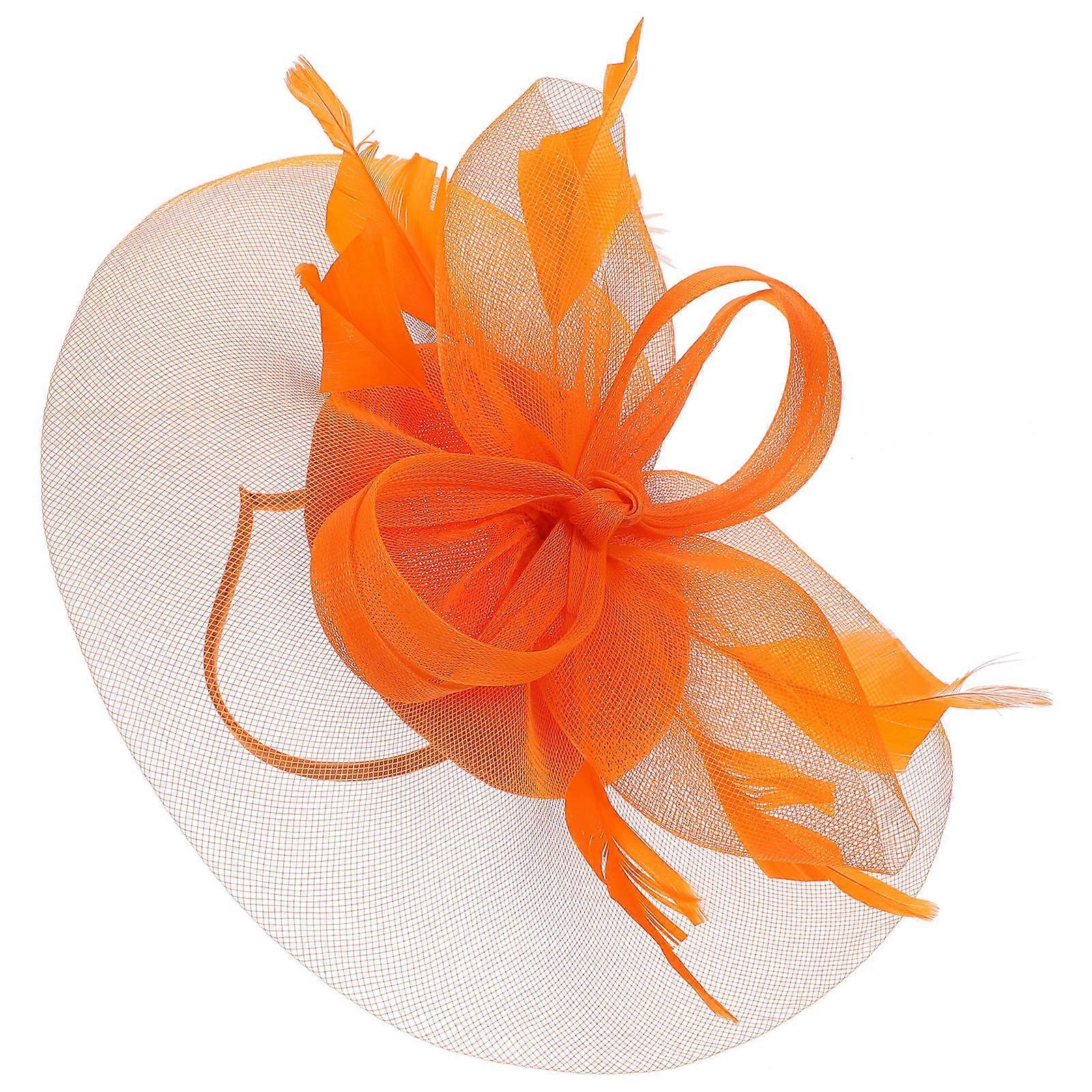 Wedding Hat Fascinator Hat Elegant Style Mesh Material Curved Shape 27x16cm 1Pack