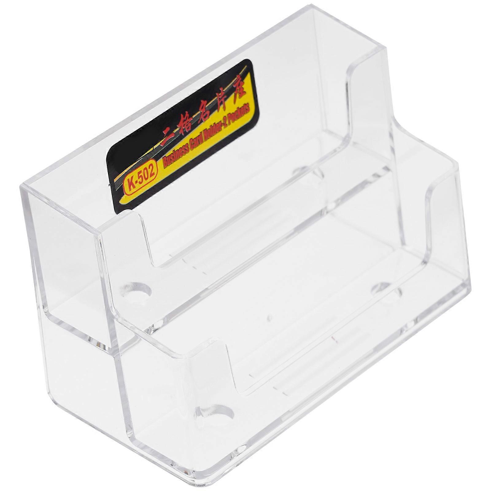 Table Card Holder Acrylic Desktop Stands Professional Display For Professionals 2Pack