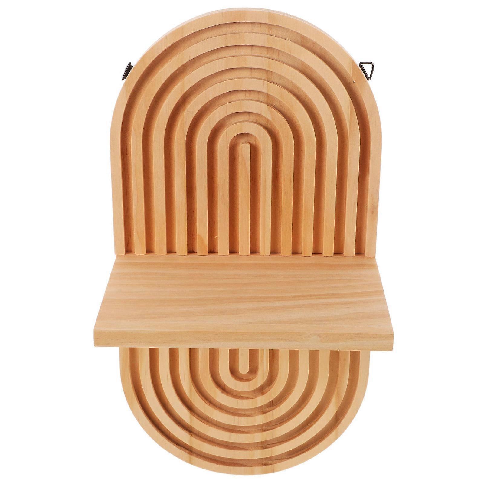 Living Room Wall Decor Boho Shelf Space Saving Oval Shape Display Rack Bathroom Bedroom Use 1Pack
