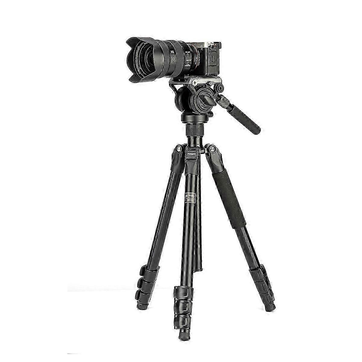 Fotopro S5i 4-Section Tripod Mount with Fluid Drag Head (Black)
