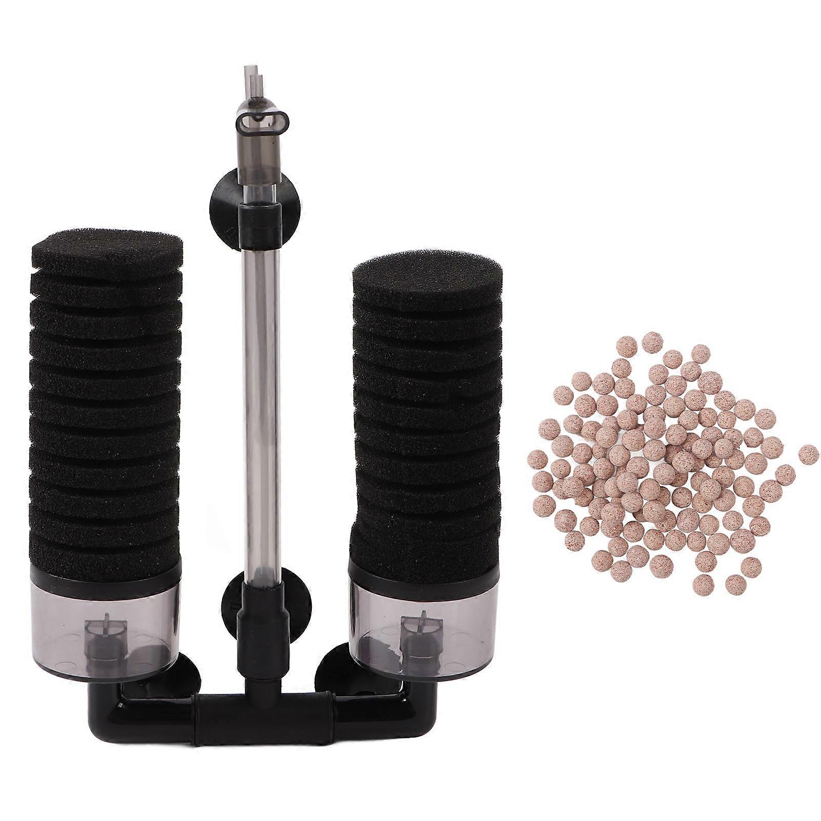 Aquarium Sponge Filter Strong Adsorption Capacity Quiet Mini Fish Tank Biochemical Water Filter with Filter Material YU-229A