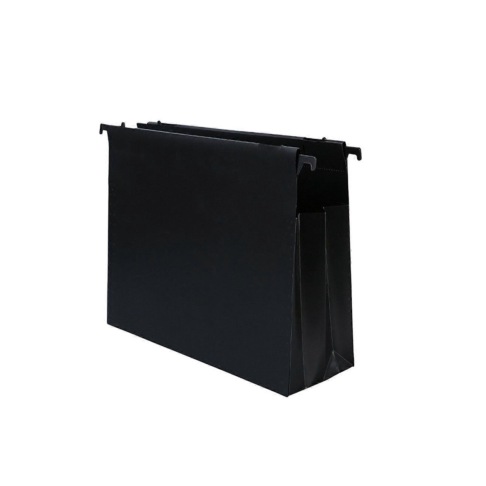 Plastic Hanging Files, Capacity Expanding File Pocket, Letter Size, Black