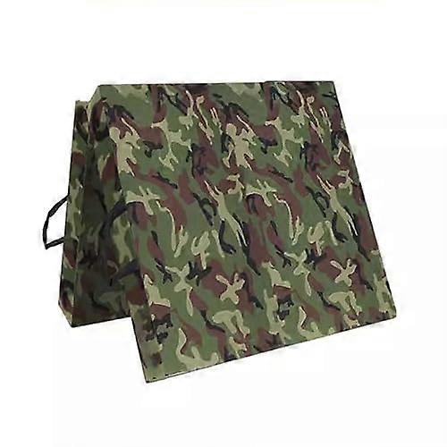 Foldable Yoga Mat Oxford Fabric, 5cm Thick, Dual Folding Exercise Mat with Carry Handles