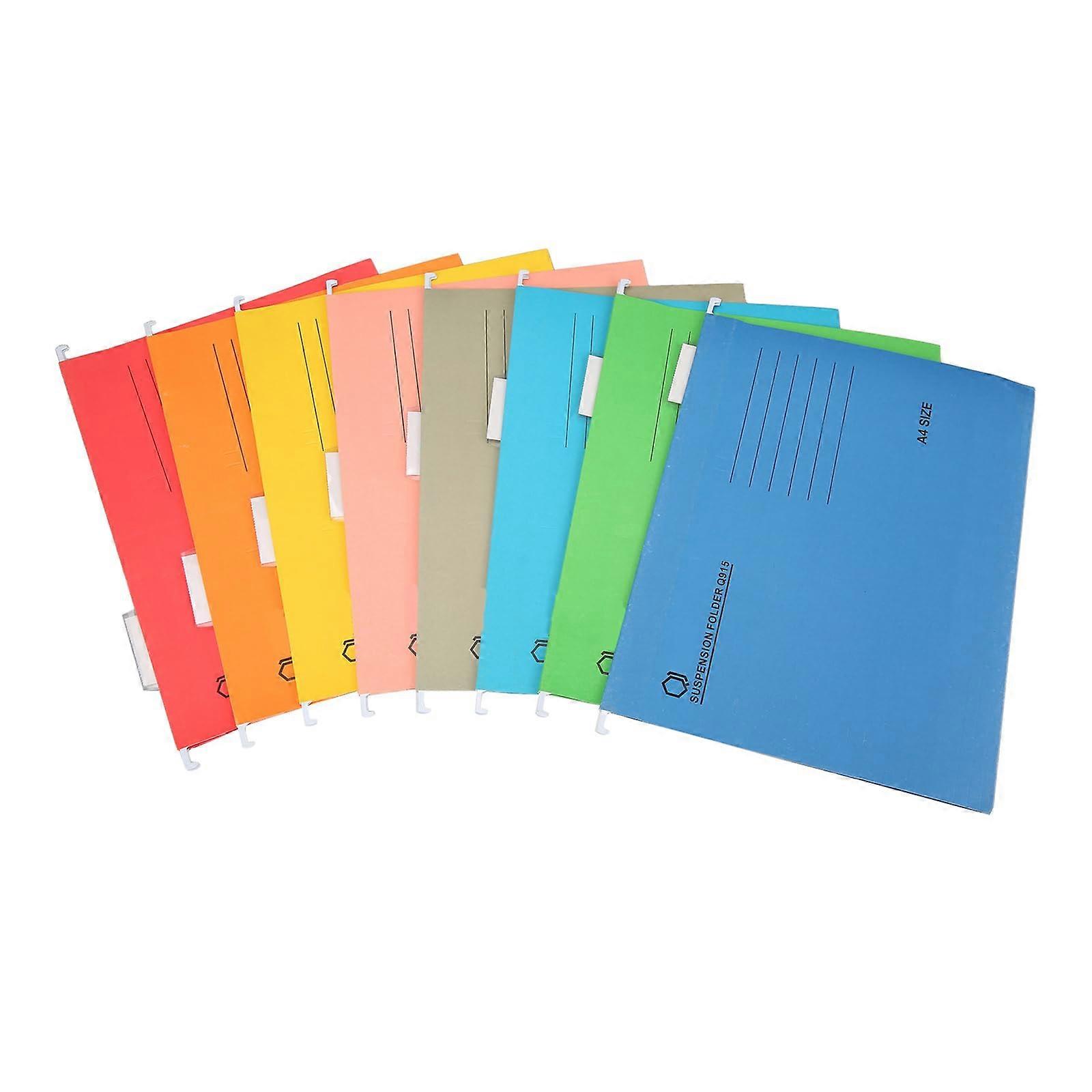 8 PCS Letter Size Suspension Files with Tabs File Classification Folder Filing Cabinet Hanging File Pouch for Office