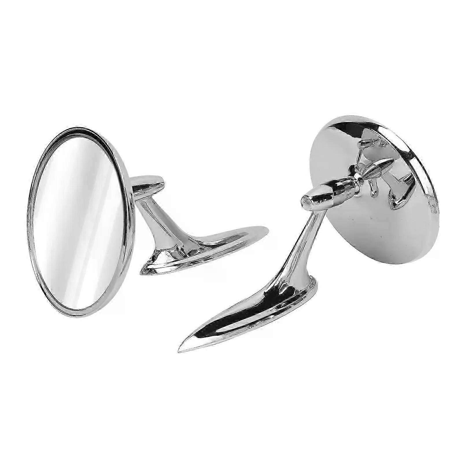 2Pcs Chrome Manual Folding Circular Rearview Mirrors Replacement for Chevy Impala & Nova, Fits Part Numbers 3685955 2802834 2802710