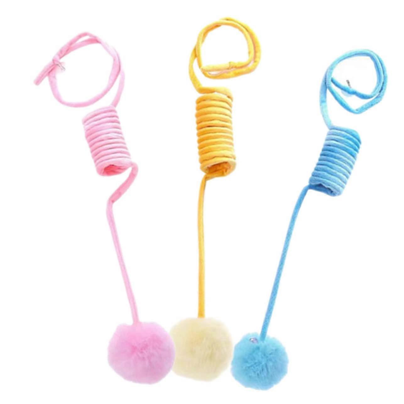 Cat Toy Balls - 3 Pack Interactive Plush Balls for Indoor Cats, Engaging Teaser for Kittens and House Cats