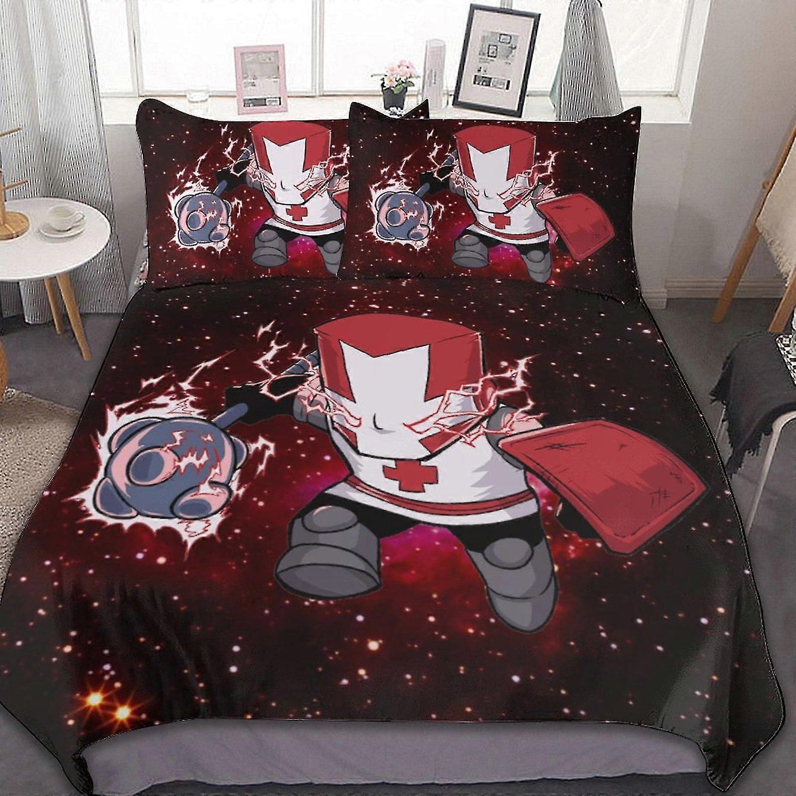 Breathable 3 Pcs Bedding Set with Duvet Cover and 2 Pillow Shams for All Seasons