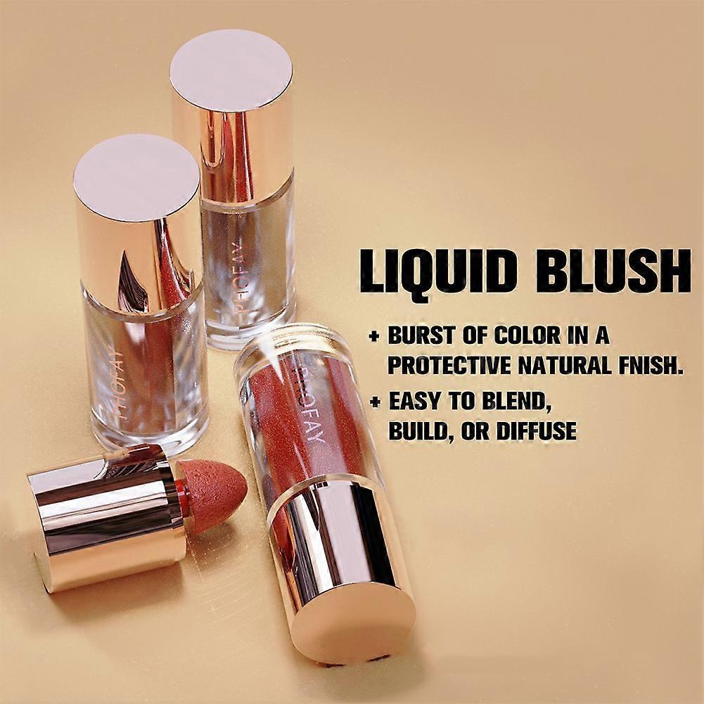 05#(E)$Liquid blush contour natural modification easy to color matte blush liquid rouge blush stick 4.8ml