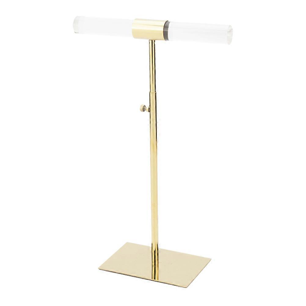 Jewelry Rack Adjustable Display Stand Personal Use Golden Metal 1Set