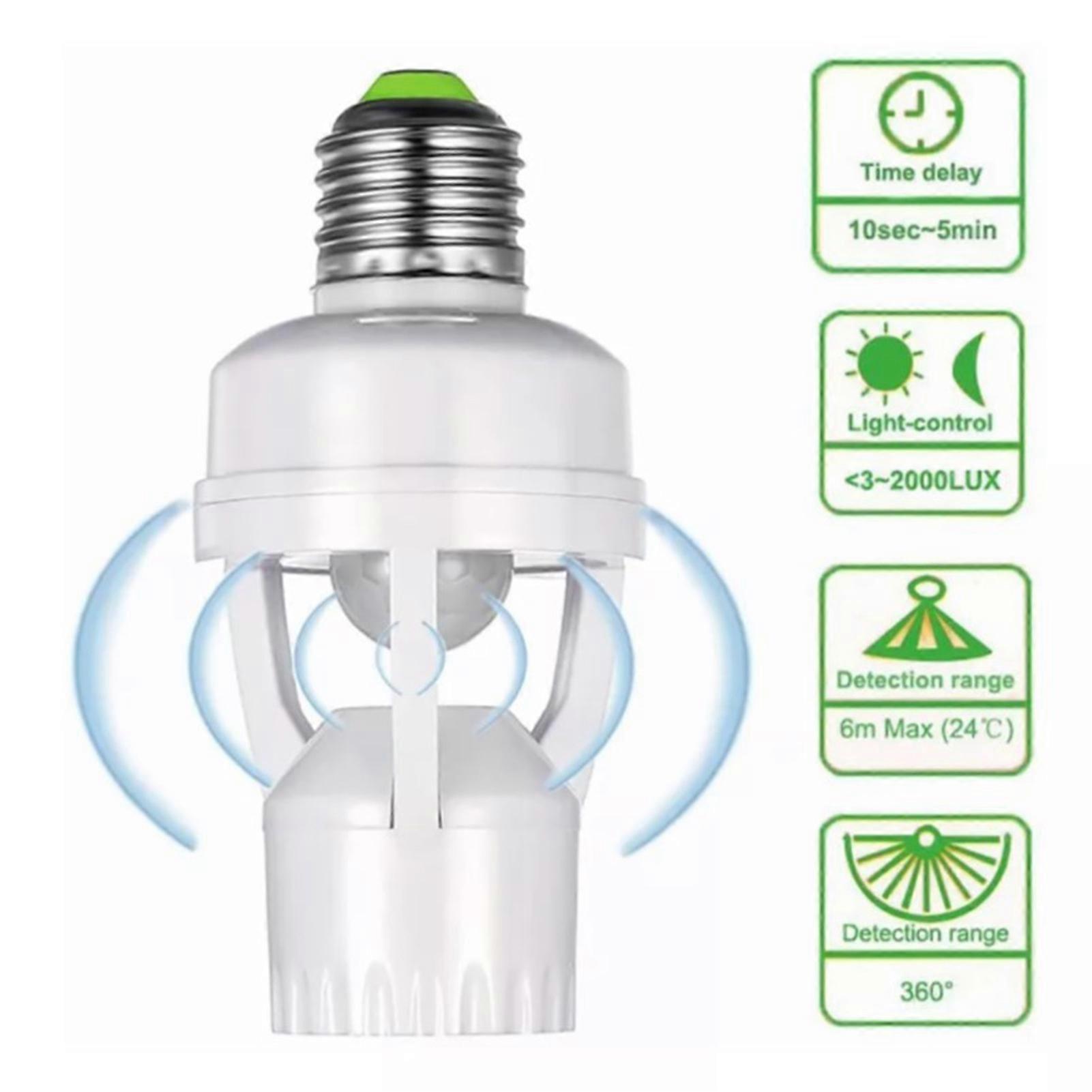 Sensor Bulb Light Switch Motion Detection Infrared Induction Adjustable Screw Bulb Control Switch for Corridor Workshop 