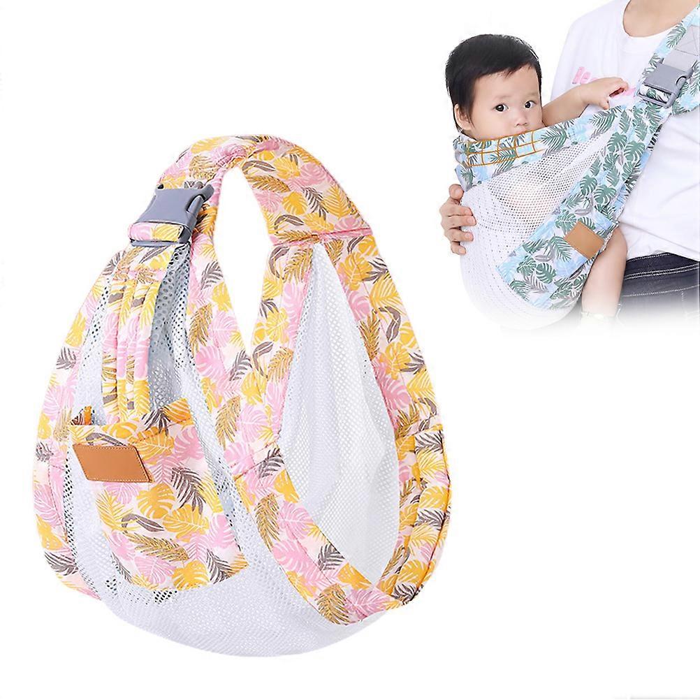 Summer Breathable Adjustable 3D Mesh Baby Carrier Wrap with Thick Shoulder Straps and Pocket for Pool Beach