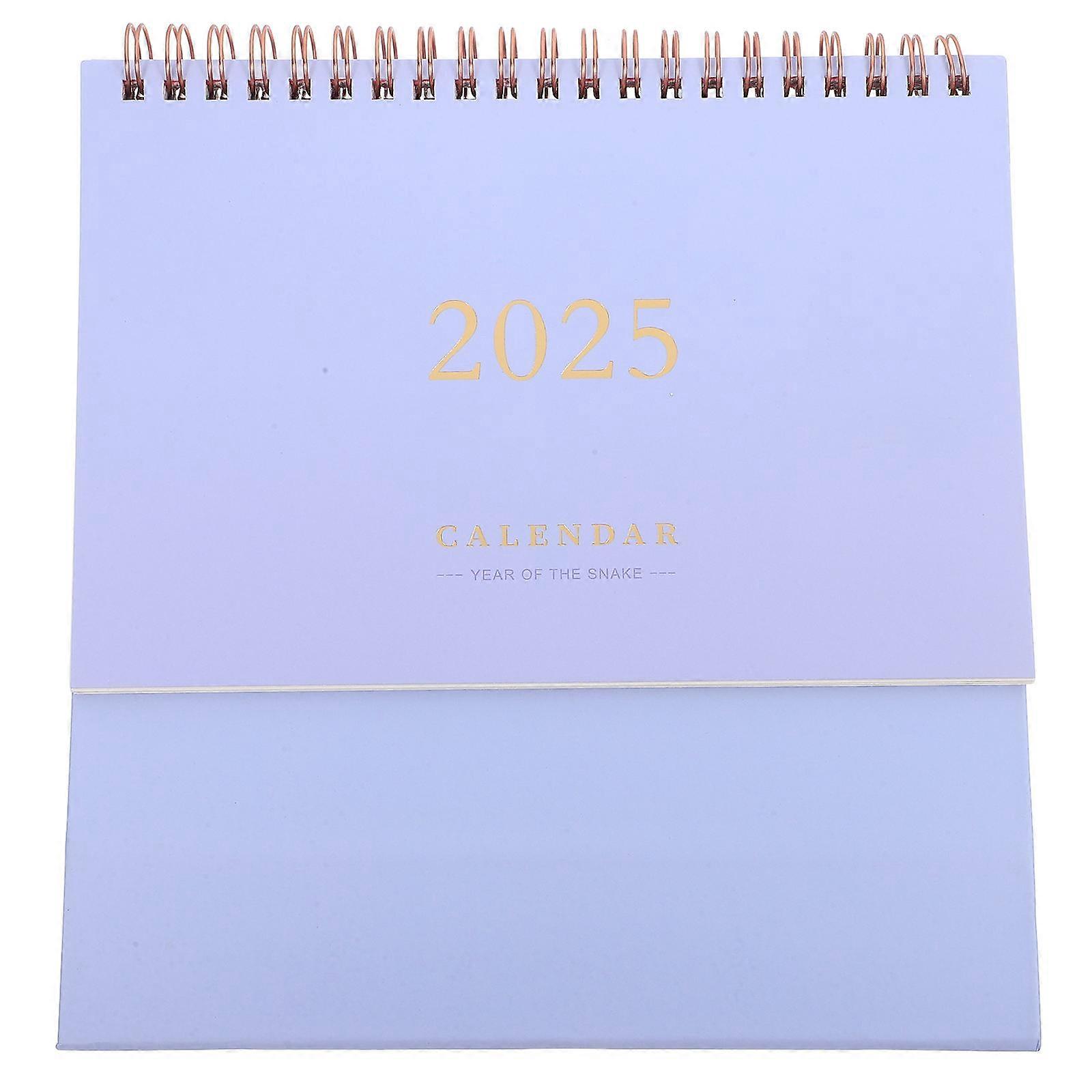 Family Calendar Desk Calendar Desktop Decoration Minimalist Lavender 7.5×6.4×3.1in Time Management 1 Piece