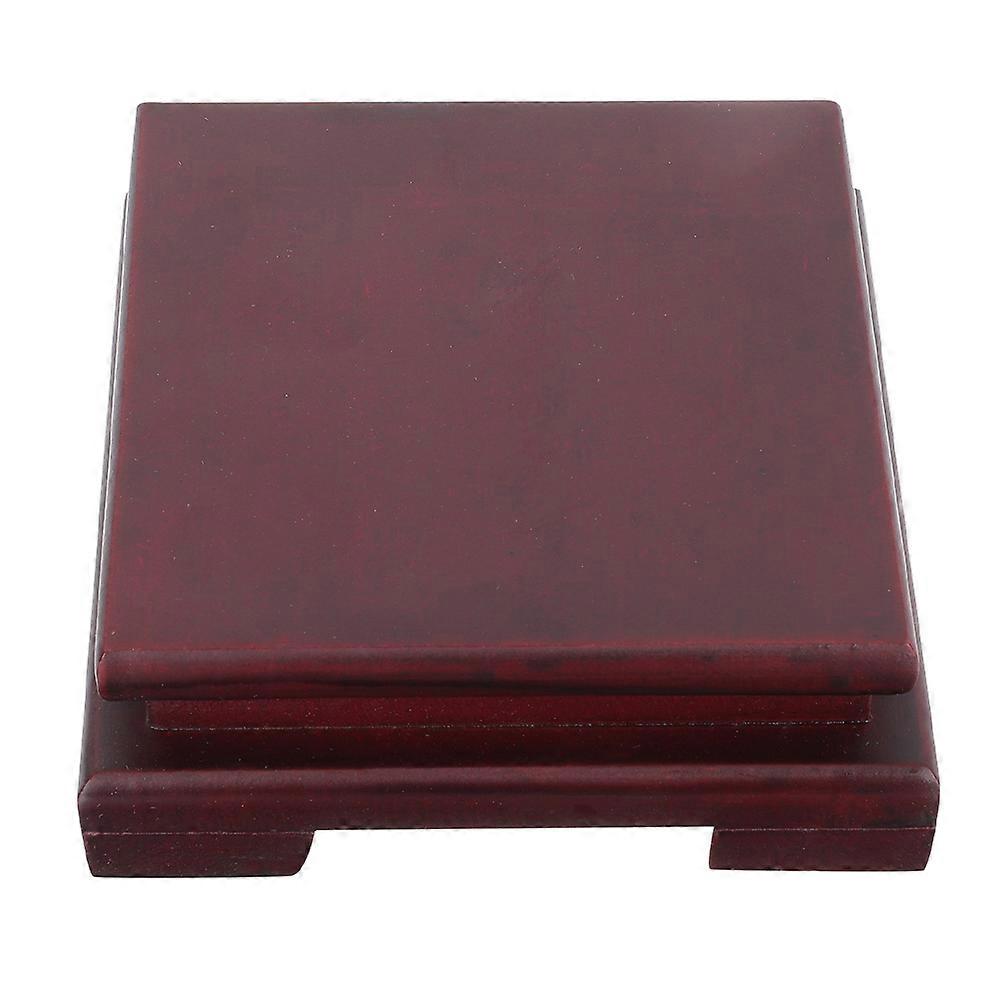 Wooden Stand Square Display Base For Indoor Decoration Holding Items Minimalist Style 6.7×6.7×1.7in 1Pack