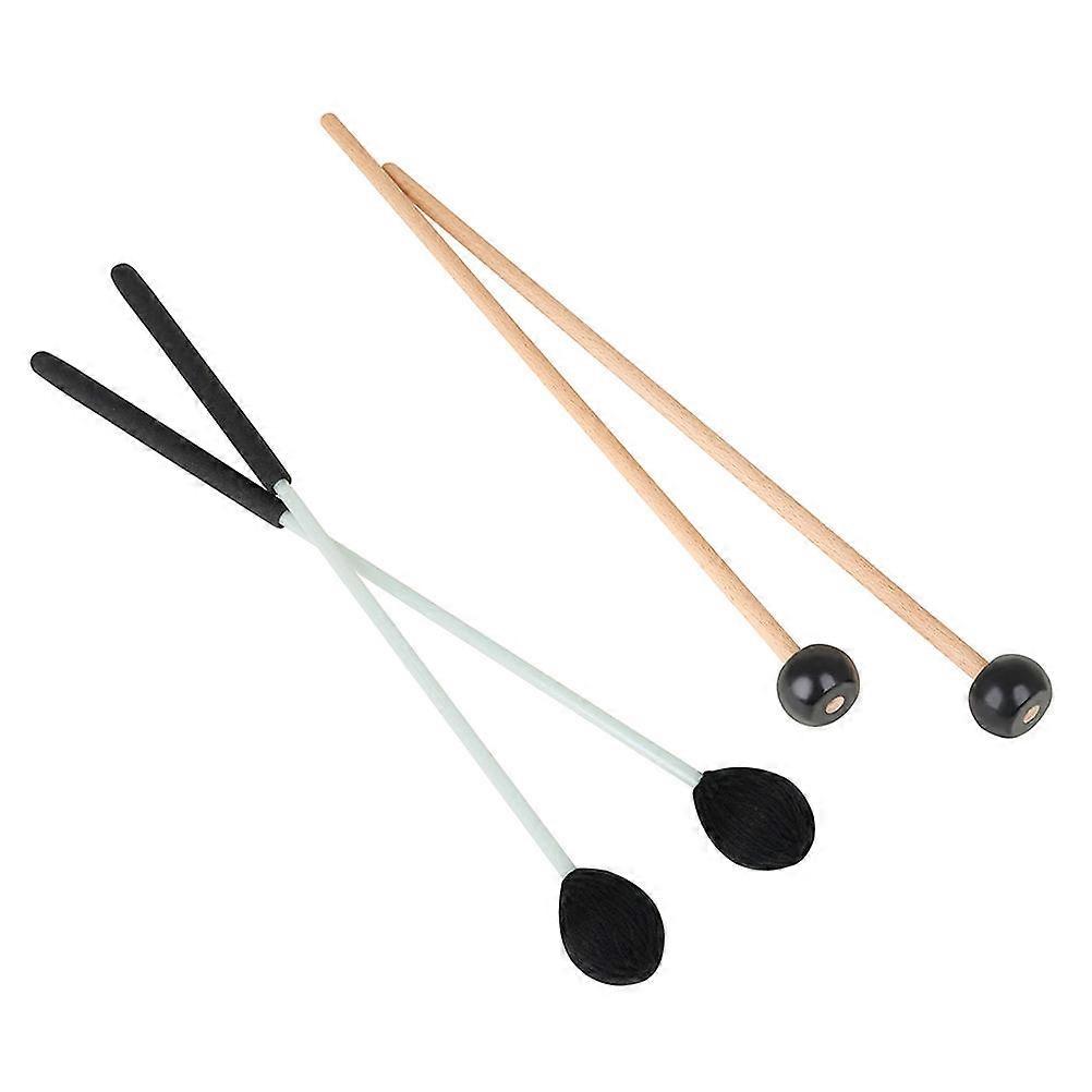 4pcs Durable Marimba Hammers Xylophone Percussion Sticks Smooth Heads for Music Learning Practice Beginners Professionals