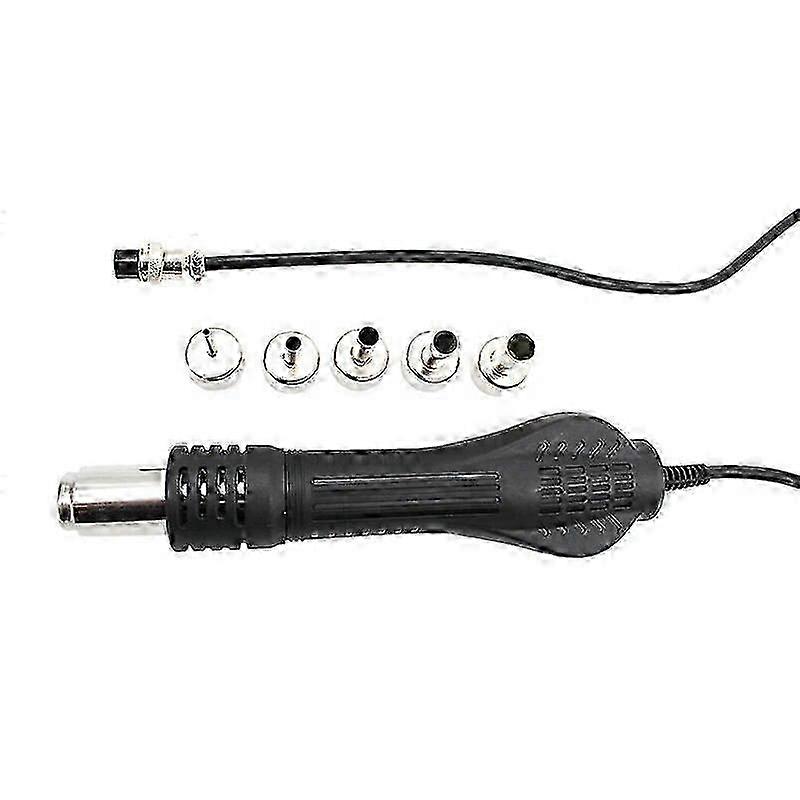 New 8-holes Hot Air Desoldering Gun Handle Soldering for Heat Rework Gun Solder Station Repair + 5pcs Nozzles