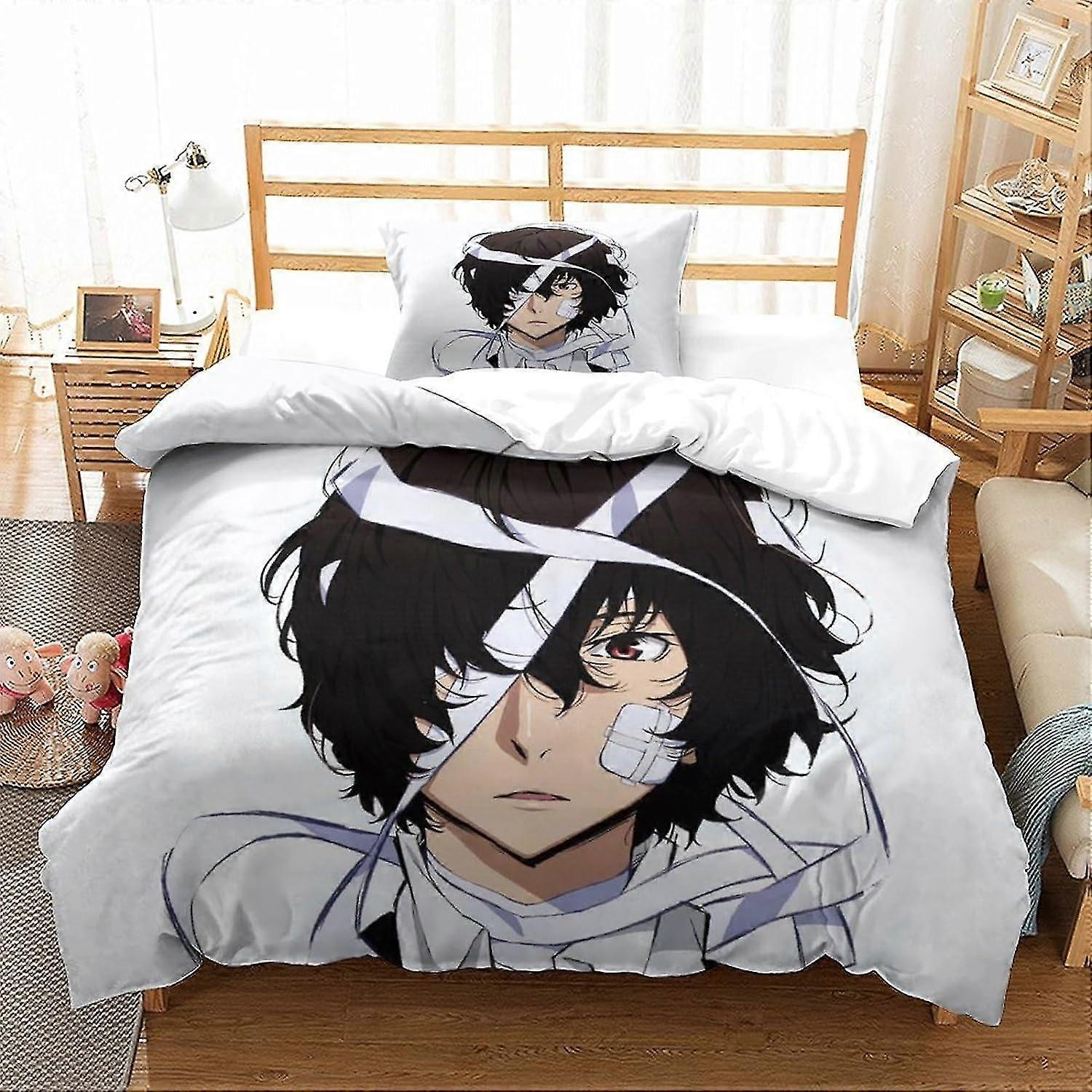 Sängkläder Set 2-delat 3D-påslakan med örngott Allergivänligt mjukt mikrofiberöverdrag lämpligt för vissa märken