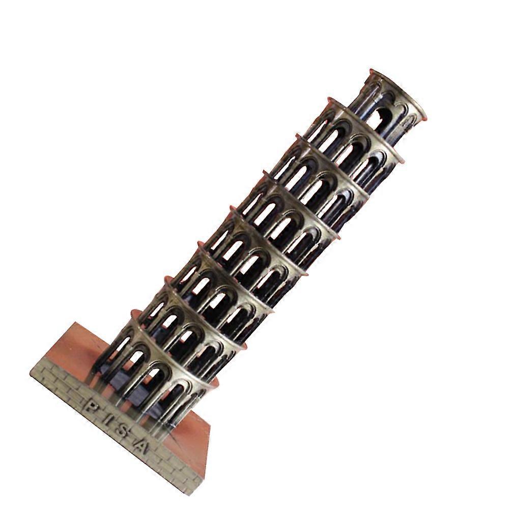 Metal Italian Landmark Tower Decor Leaning Tower of Pisa Ornament Home Decoration 17x8x8cm Bronze 1Pcs