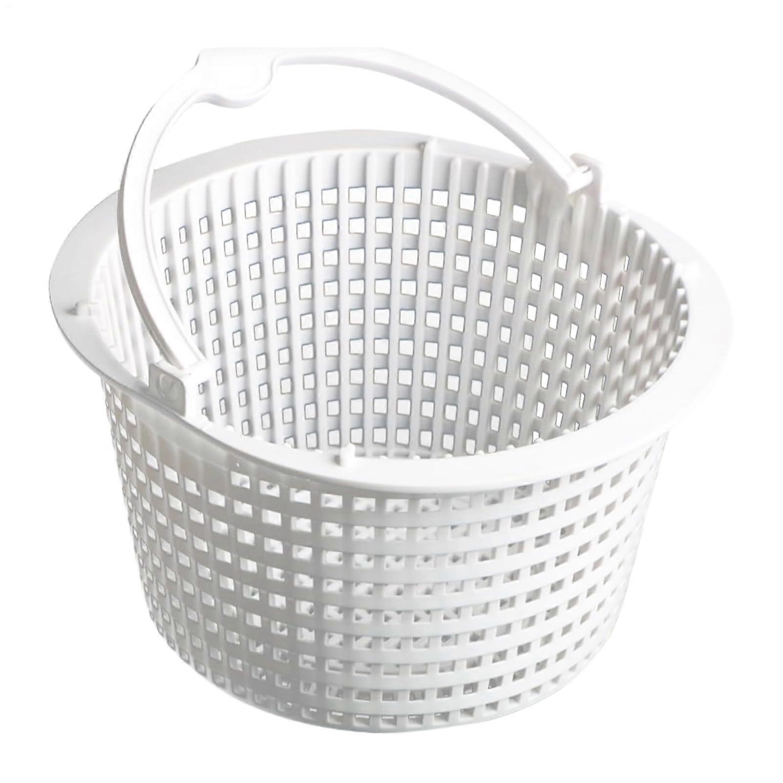 Skimmer Basket For Pools - ABS With Handle, Leaves And Debris, Compatible With Aboveground And In-Ground Pools, White
