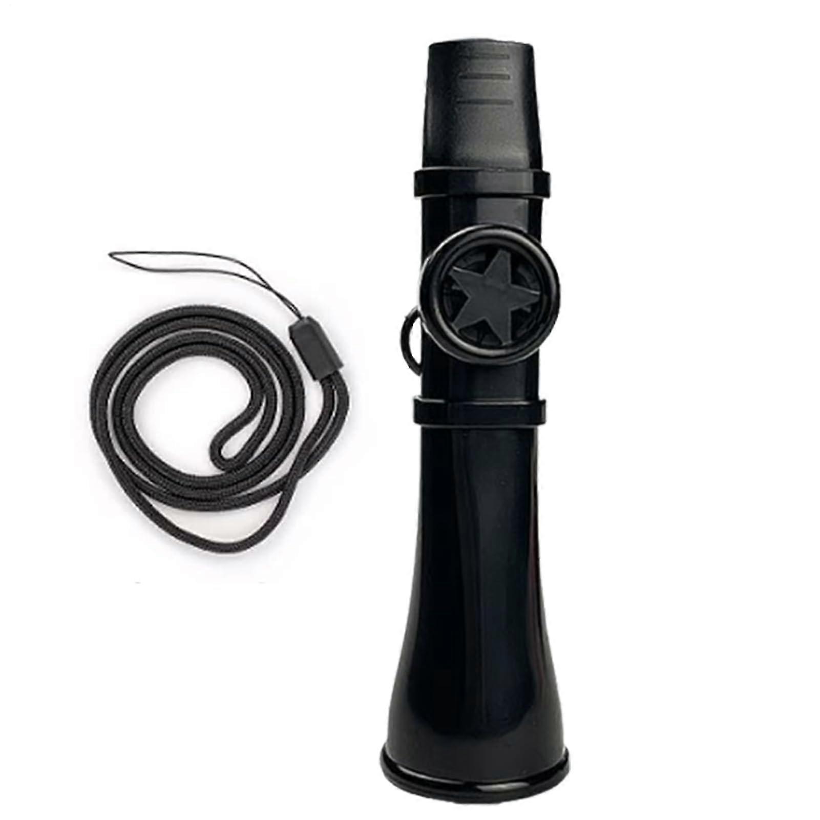 Kazoo for Kids and Adults, Saxophone Kazoo with Keychain, Easy to Learn, Lightweight, Food Grade Mouthpiece, Black
