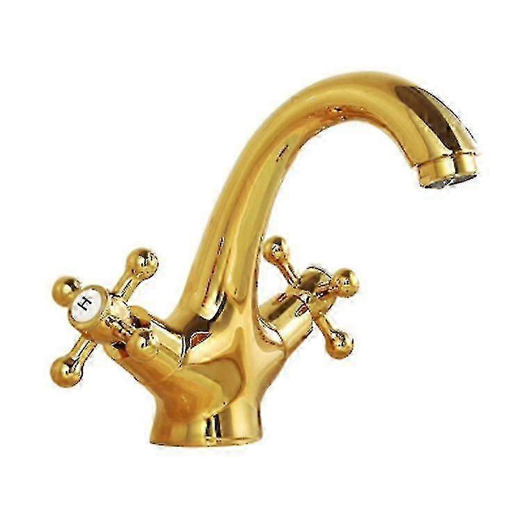 Double handle faucet for bathroom sinks in sleek chrome finish