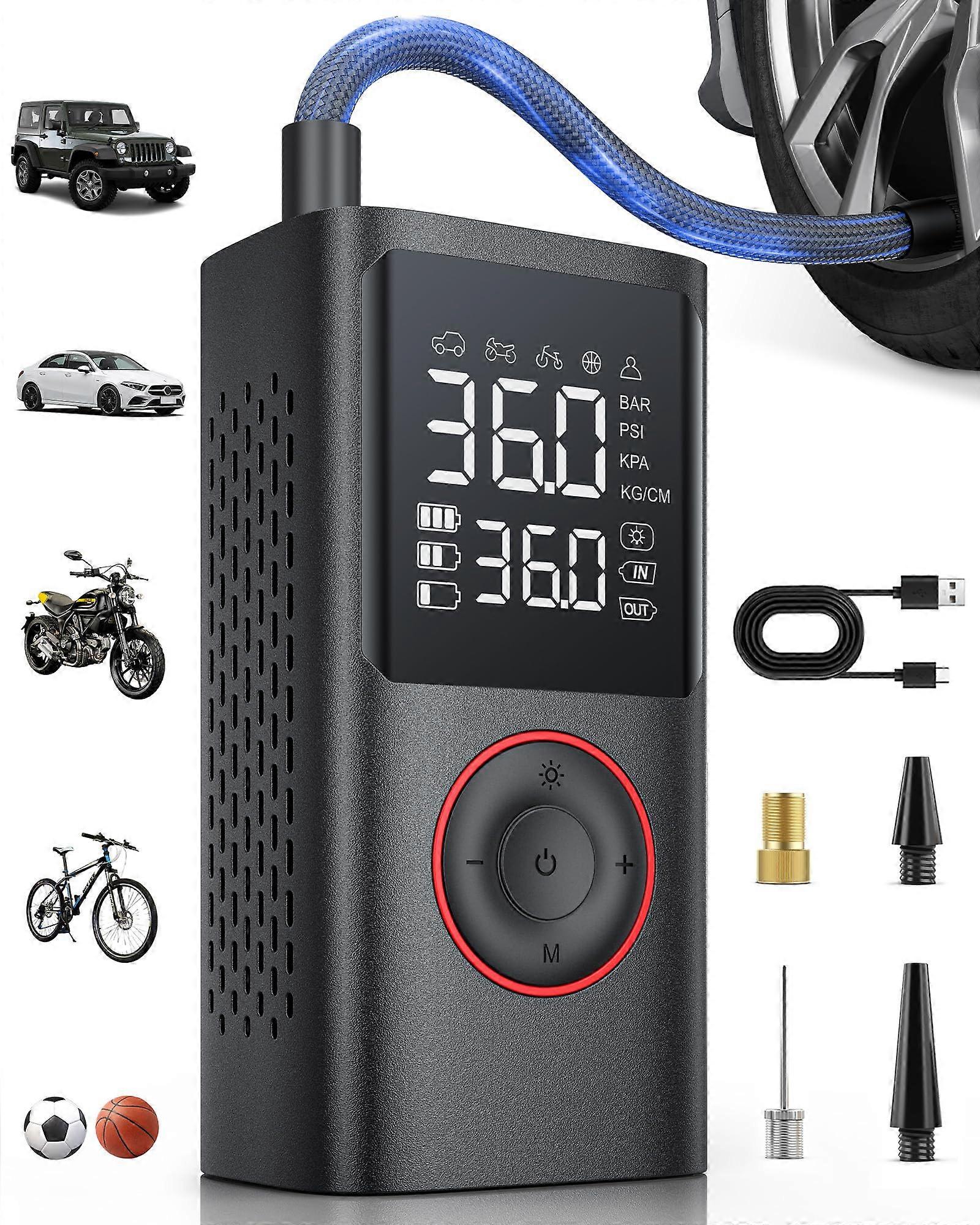 Wireless Electric Air Pump, 150PSI Battery Compressor with LED Light AutoStop