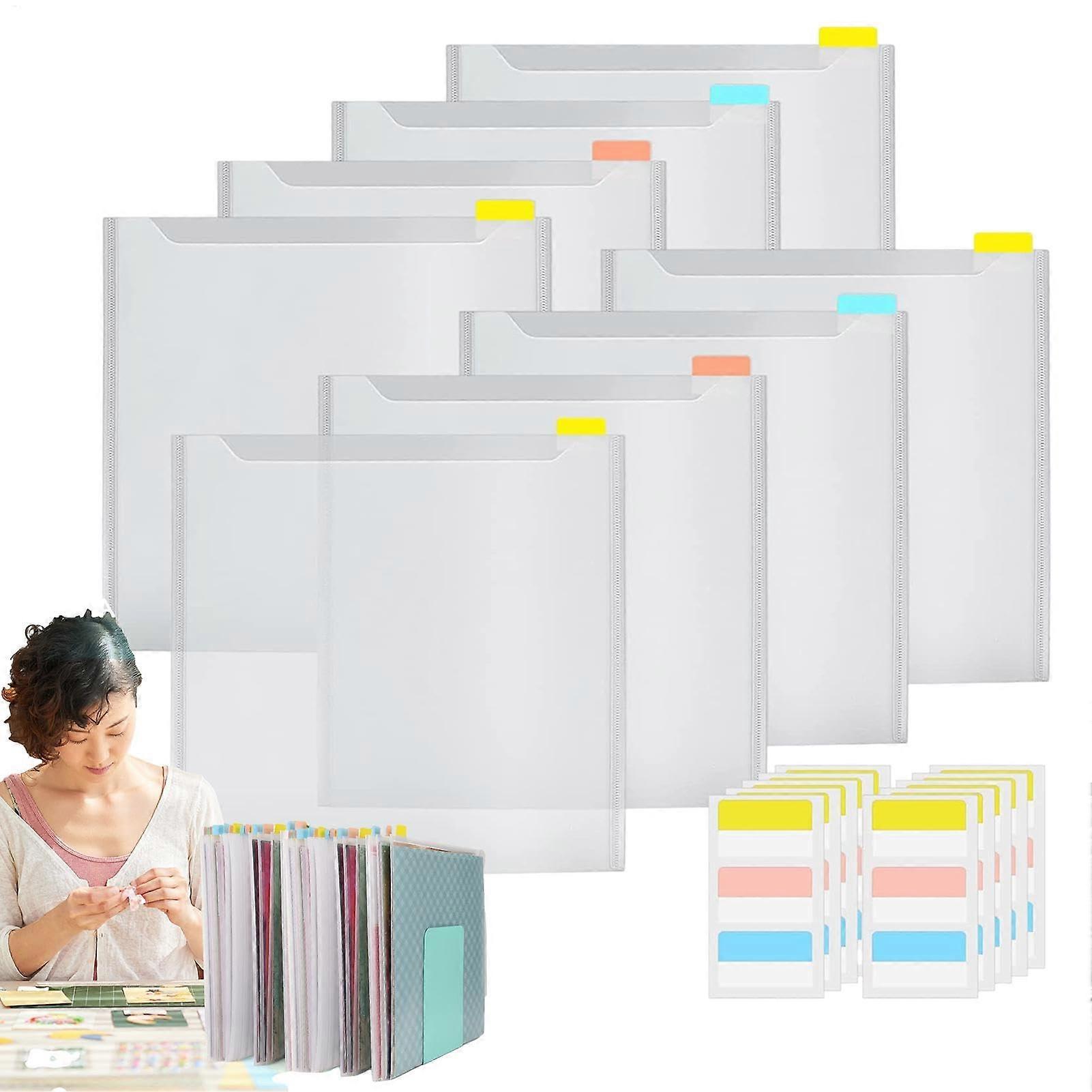Paper Organizer with 12 x 12 Compartments, Clear Design, Transparent Folio Binder for Document Storage and Collection