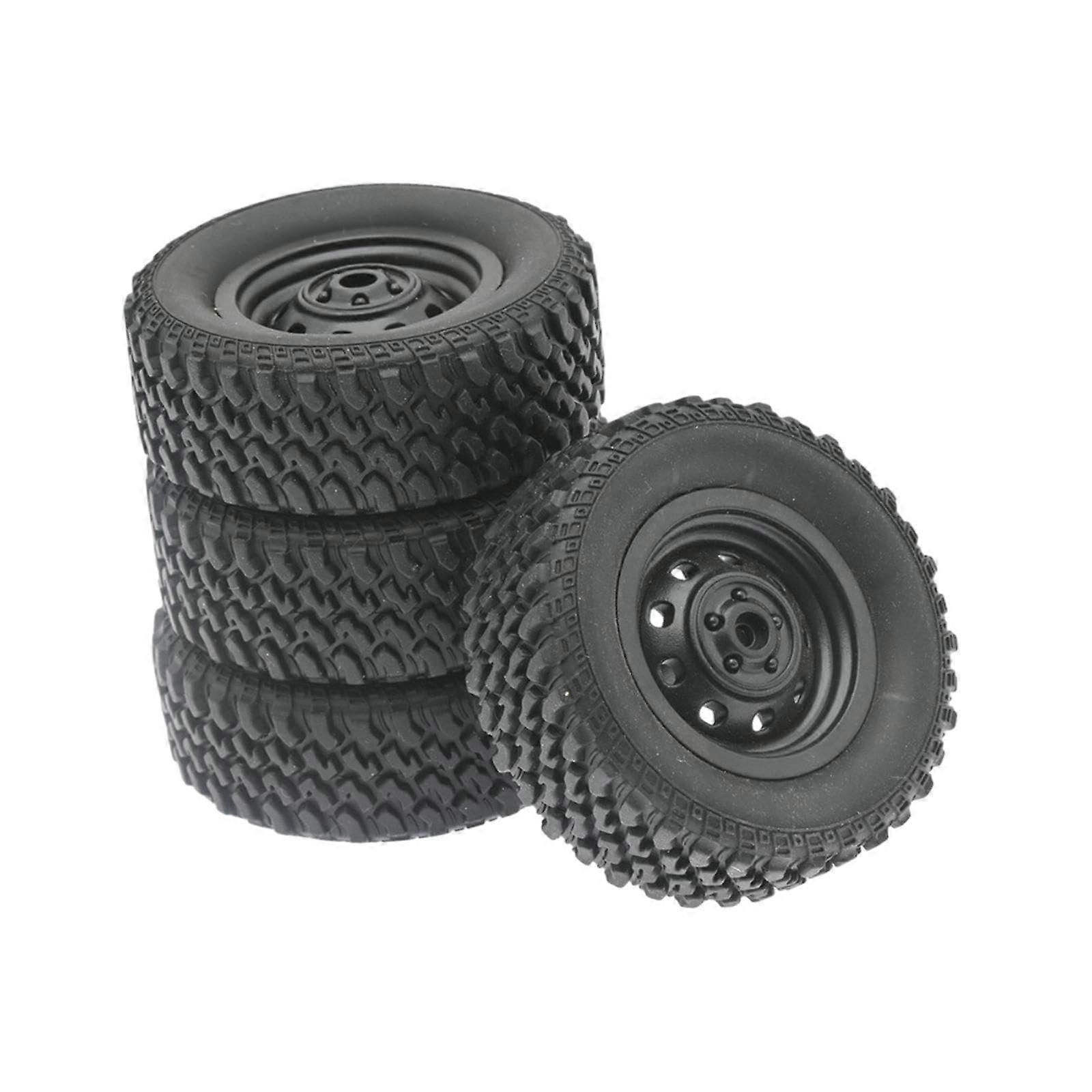 4 Pieces RC Car Rubber Tyres DIY Replacement for MN82 78 1:12 RC Crawler Car