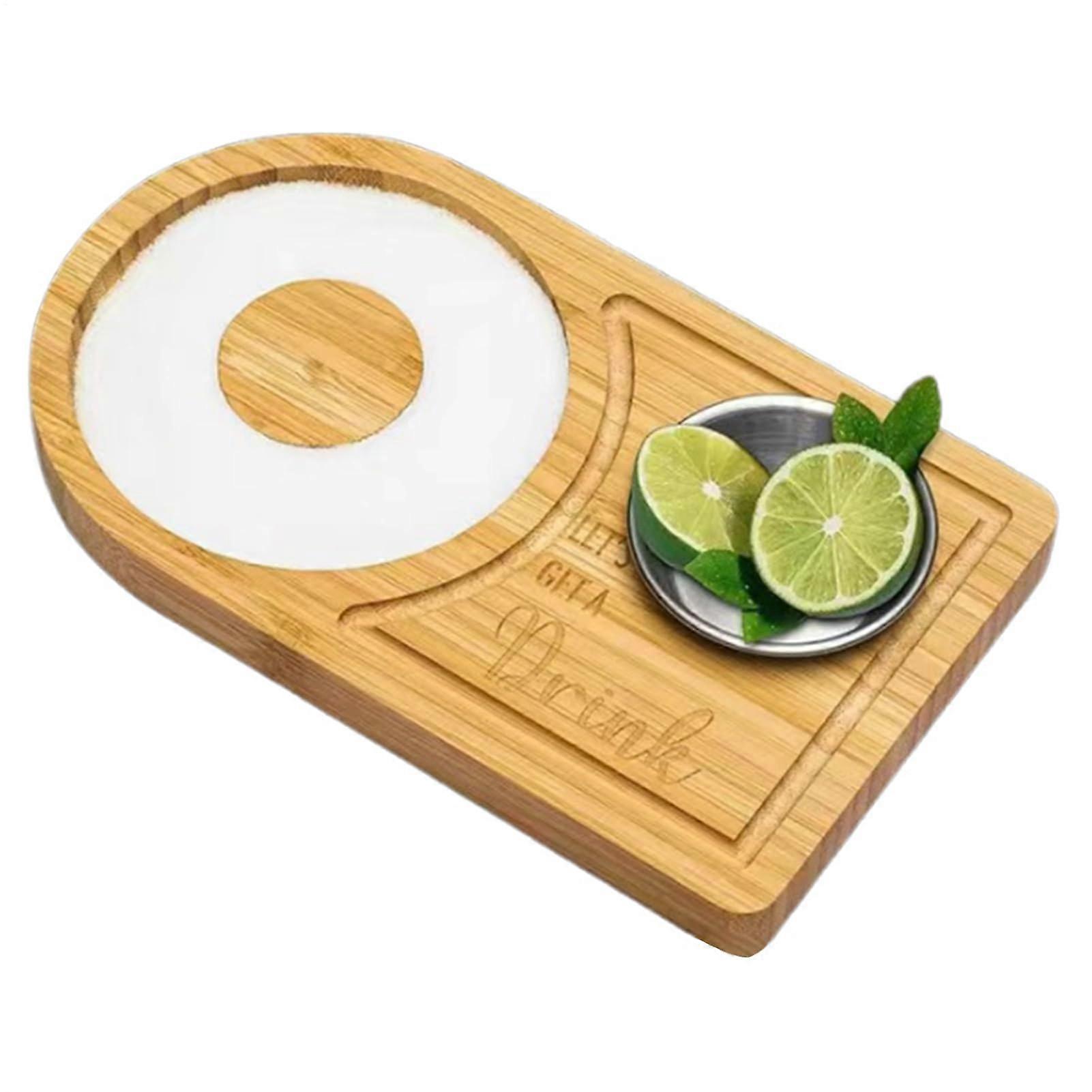 Cocktail Rimmer Box, Wooden Salt Box, Rim Salt Container, For Stylish Drink Prep, Compact Bar Accessory, Rustic Edge