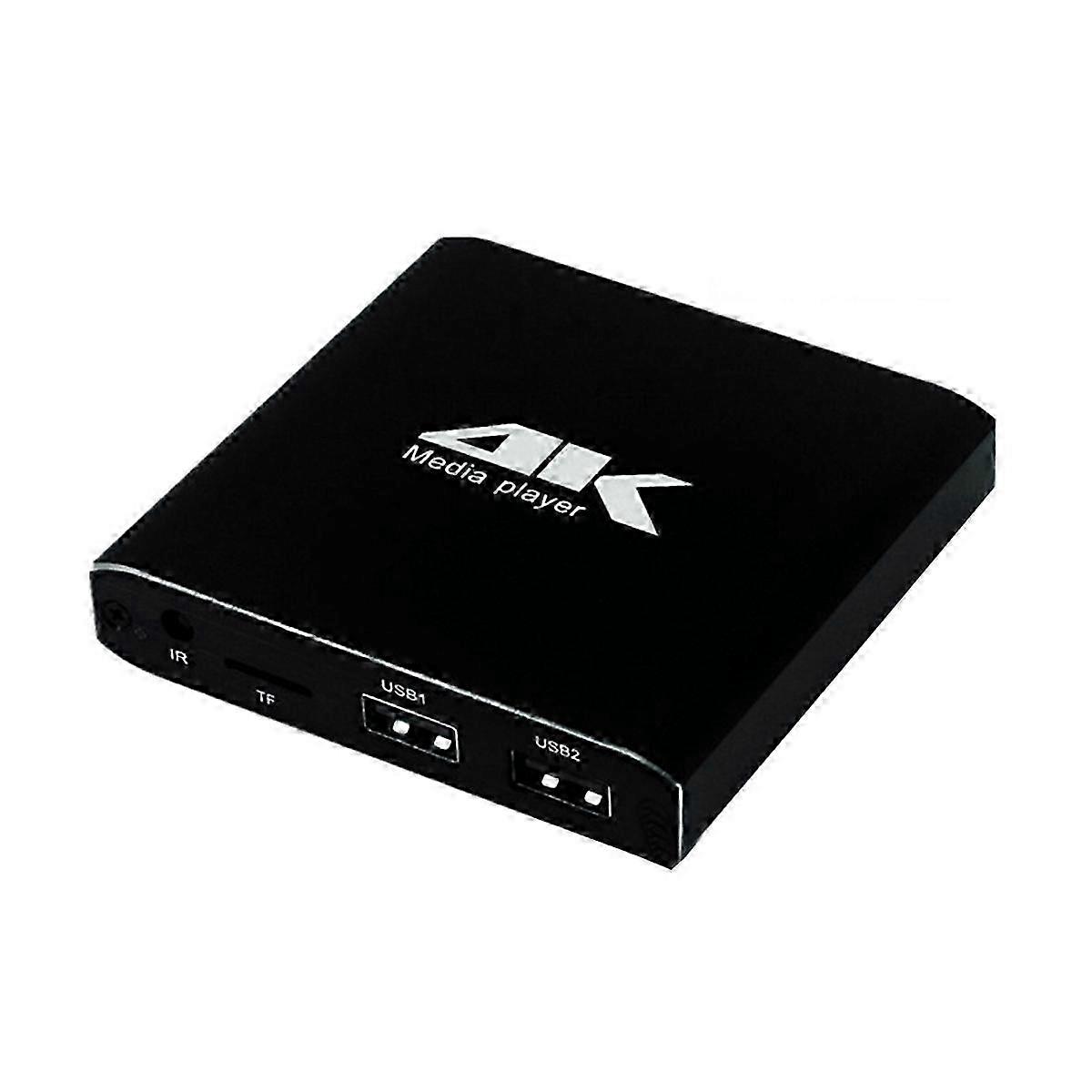 4K 265 Multimedia Player with Auto Loop Playback for TF/AV/USB Disk, 1080P HD Media Player, EU Plug