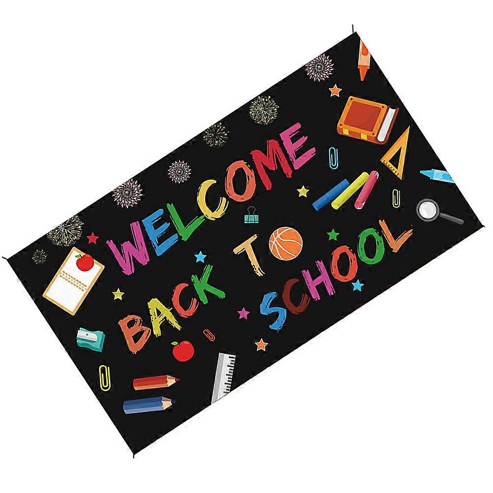 Welcome Back Decoration Backdrop School Party Theme Assorted Color 180x100cm Hanging 1Pcs