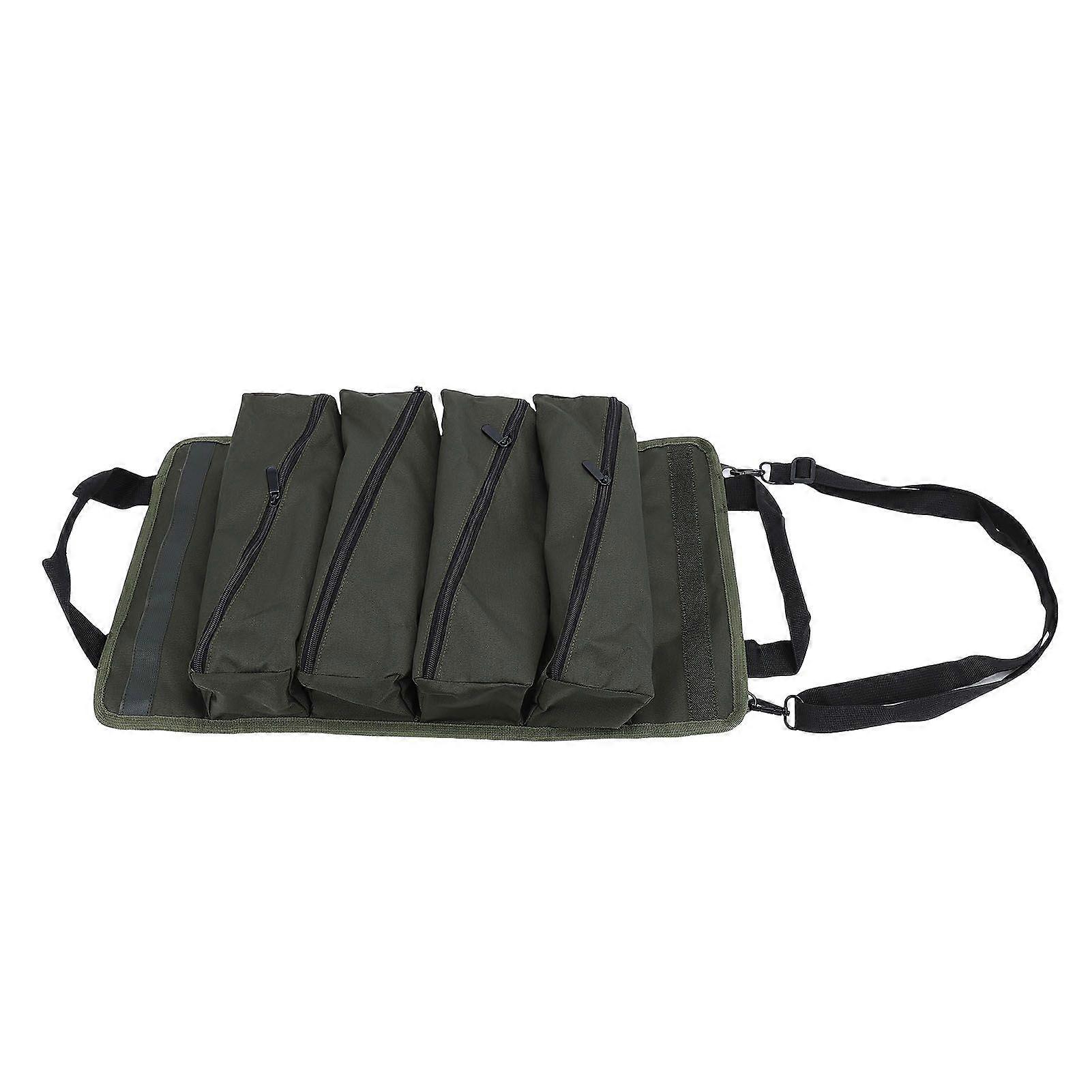 حقيبة تخزين ملحقات التخييم في الهواء الطلق سعة كبيرة مقاومة للماء أكسفورد القماش قابلة للطي أداة التخييم حقيبة حمل للتخييم في الهواء الطلق نزهة OD الأخضر