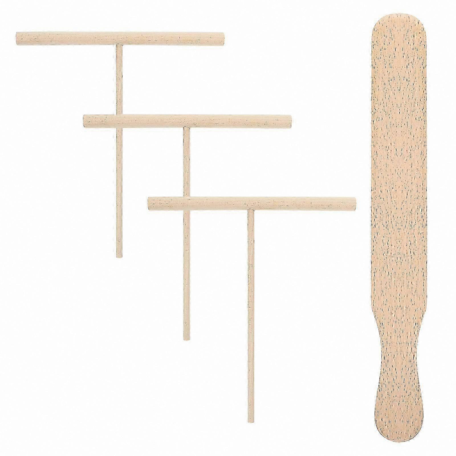 Kitchen Crepe Spreader Set - T-Shaped Pancake Tool for Baking & Cooking