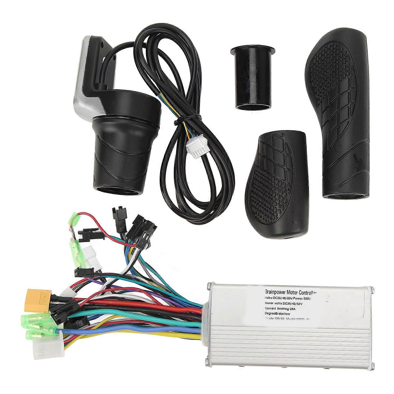 Half Twist Throttle Grip mit Display-Anzeige 3 Modi Sinus Wave Brushless Controller Kit für Elektrofahrräder 500W 28A