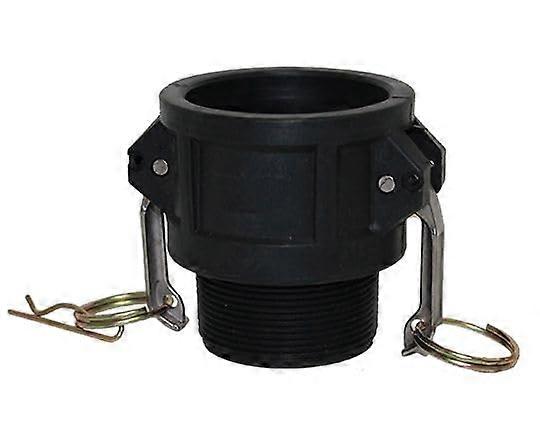 Plastic polypropylene camlock fitting, internal lug x NPT external thread, Type B (1.9 cm) 0.75 inch