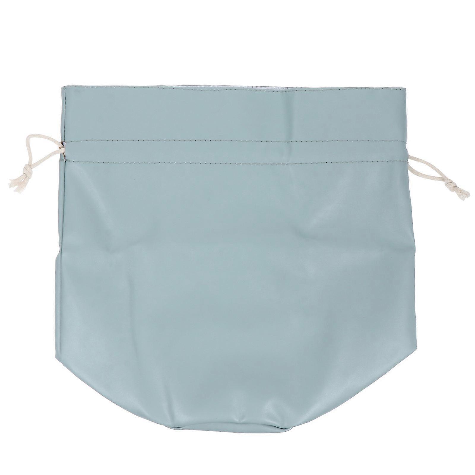 حقيبة مكياج حاوية تخزين متعددة الوظائف للسفر بتصميم برباط للنساء 25X20 سم سماوي زرقاء مقاومة للماء 1 حزمة