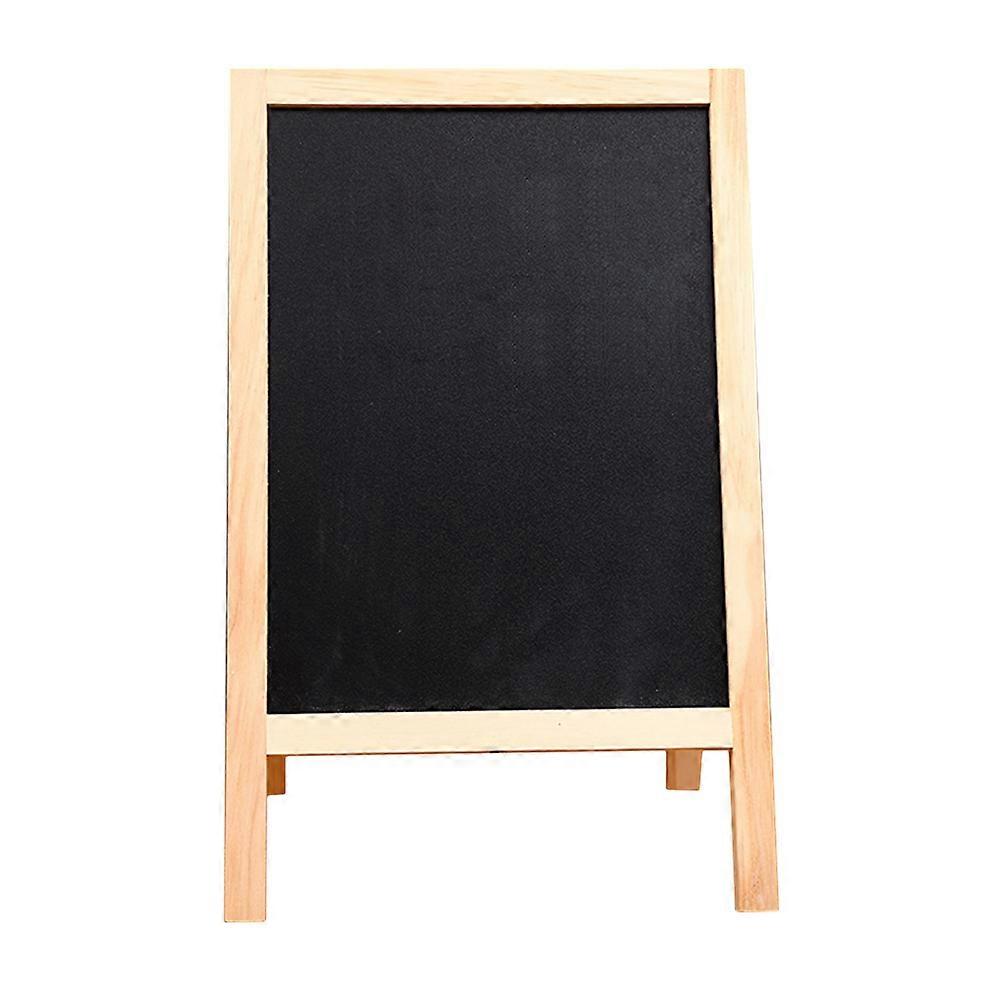 Small Chalkboard Message Board Double-Sided Wooden With Stand For Kitchen Garden Festive Events Leaving Messages 1Set