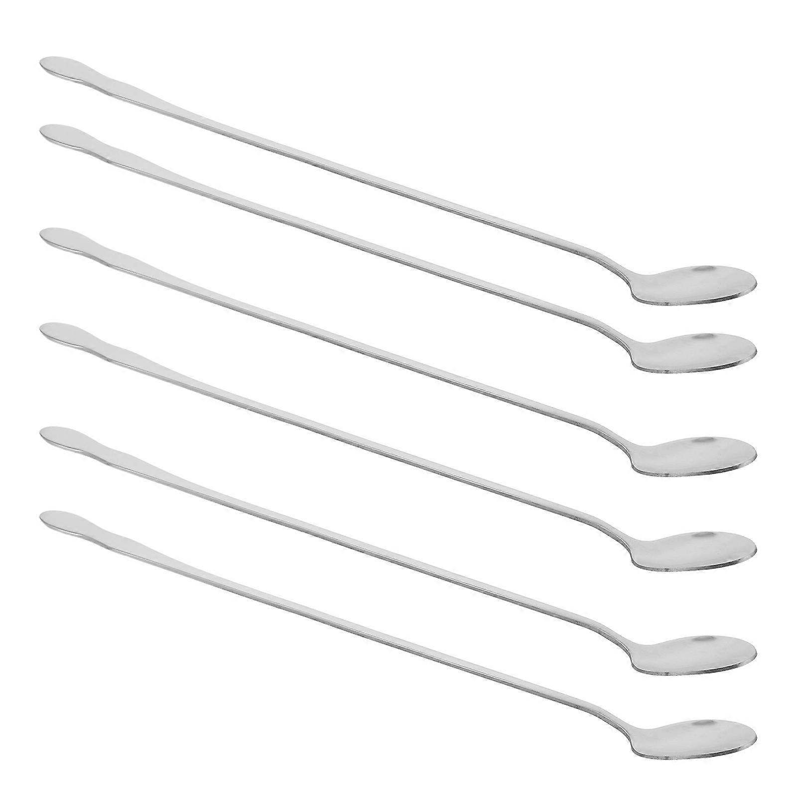 Milk Mixing Spoon Long Handle Design for Home Users 32cm Practical 6Pcs