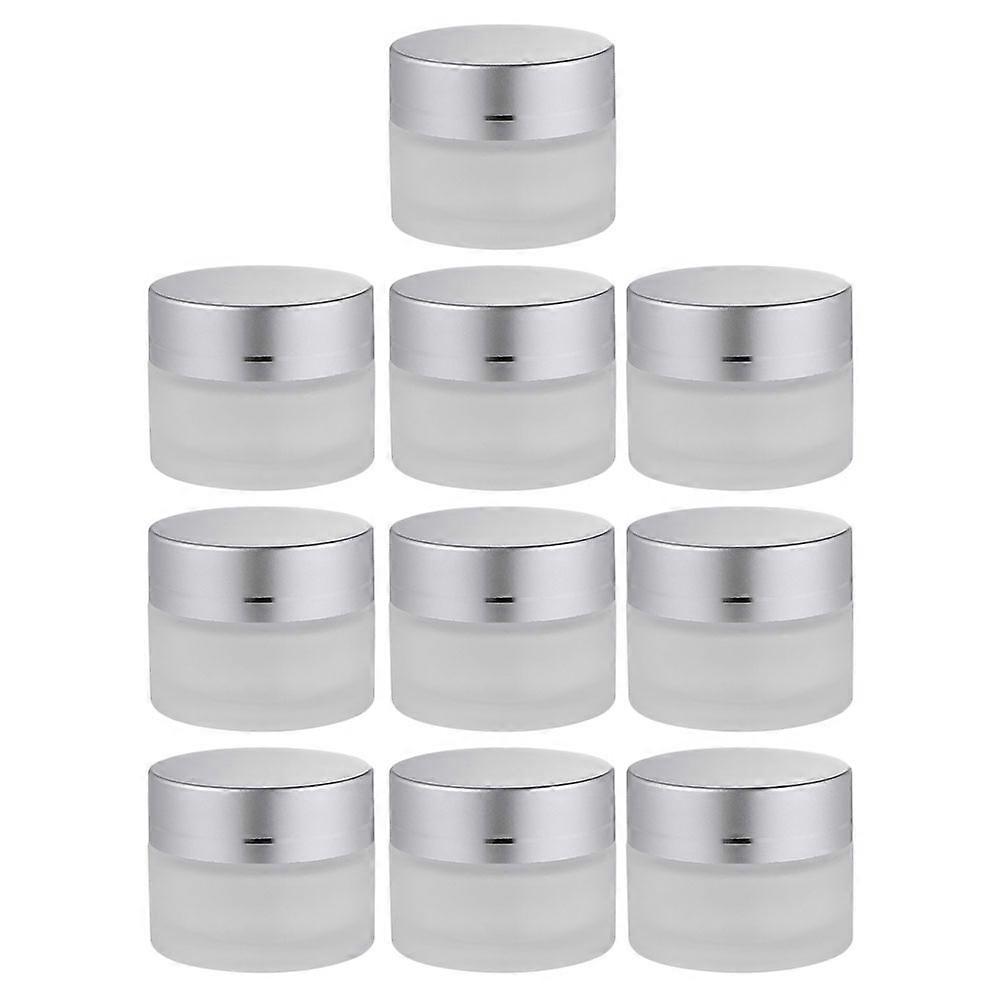 Storage Container 10Pcs Portable Cream Jars Glass Dispenser Mini Size For Cosmetic Use With Leak Prevention Function