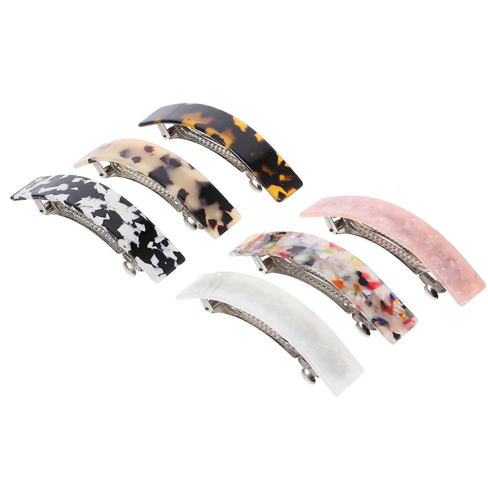 Here's a refined and engaging product description based on your input:
**6PCS Minimalist Acetate Hair Clips for Women – Lightweight, Non Slip &