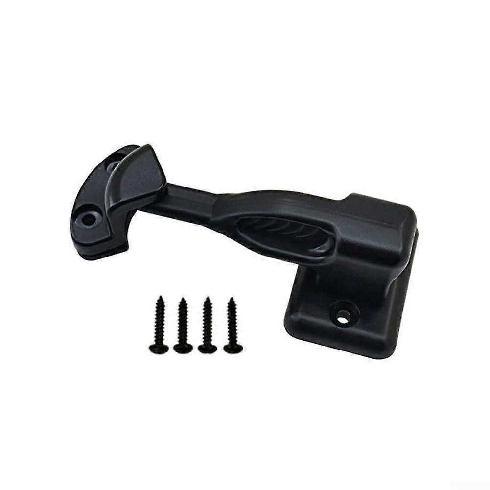 Secure Your Caravan with This Black Multifunctional Door Holder and Locking Mechanism for Enhanced Security and Durability