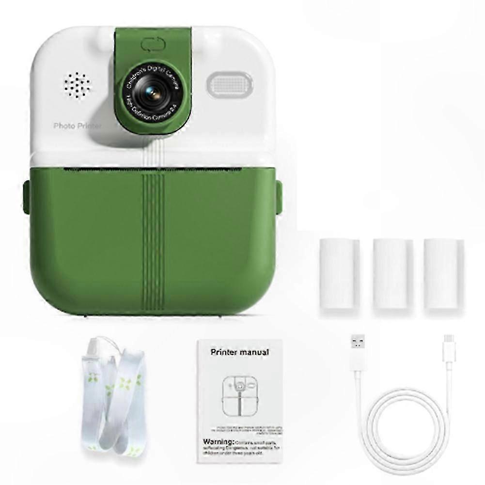 1080P HD Digital Camera for Kids with Instant Print Function Green