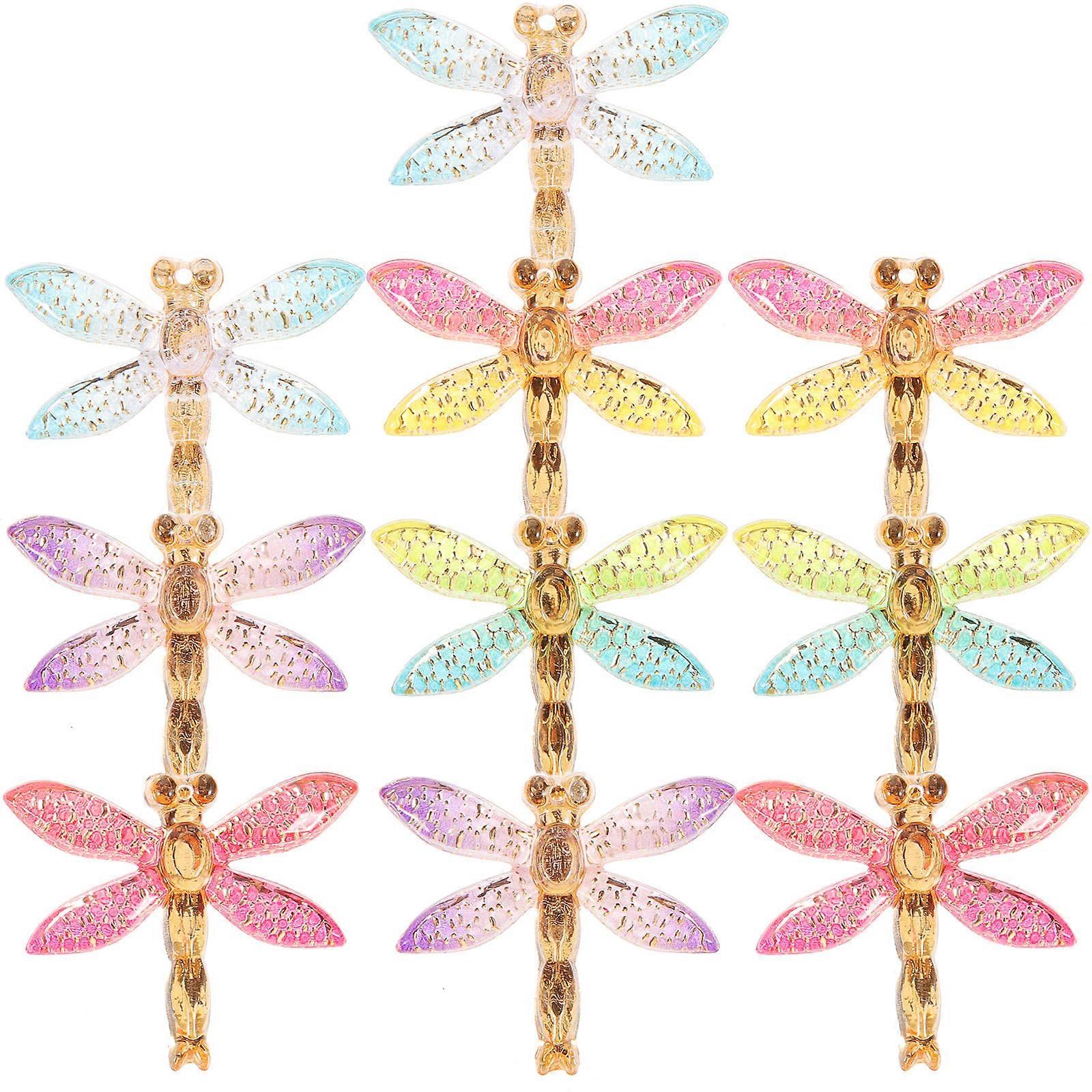 10pcs Tiny Dragonfly Resin Charms for Crafting