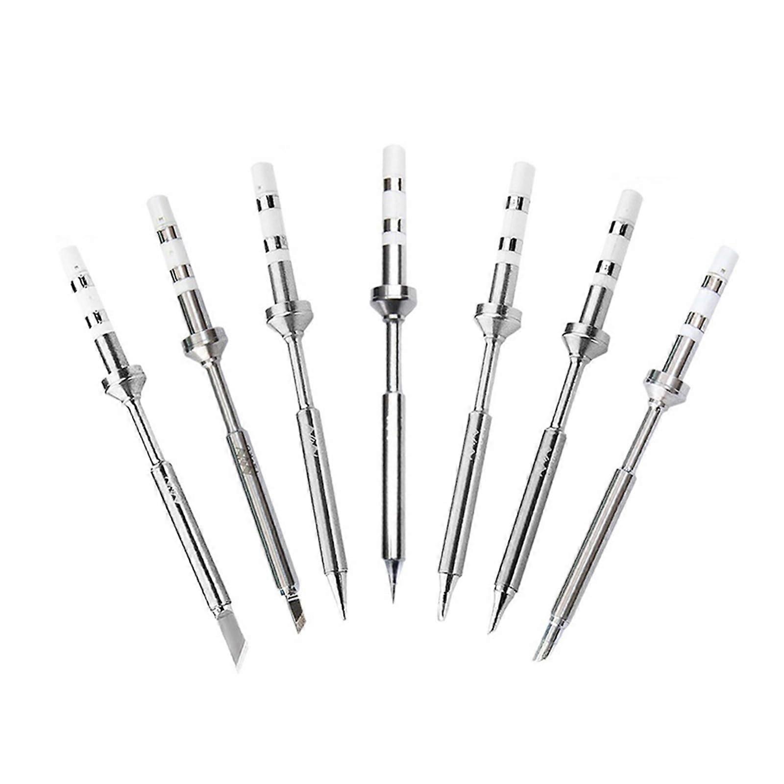 Soldering Iron Tip Chisel Welding Tip Head Replacement Bit TS100 TS101 For Electric Irons TS K Silver 1pcs B2 BC2 C4 D24 KI KU