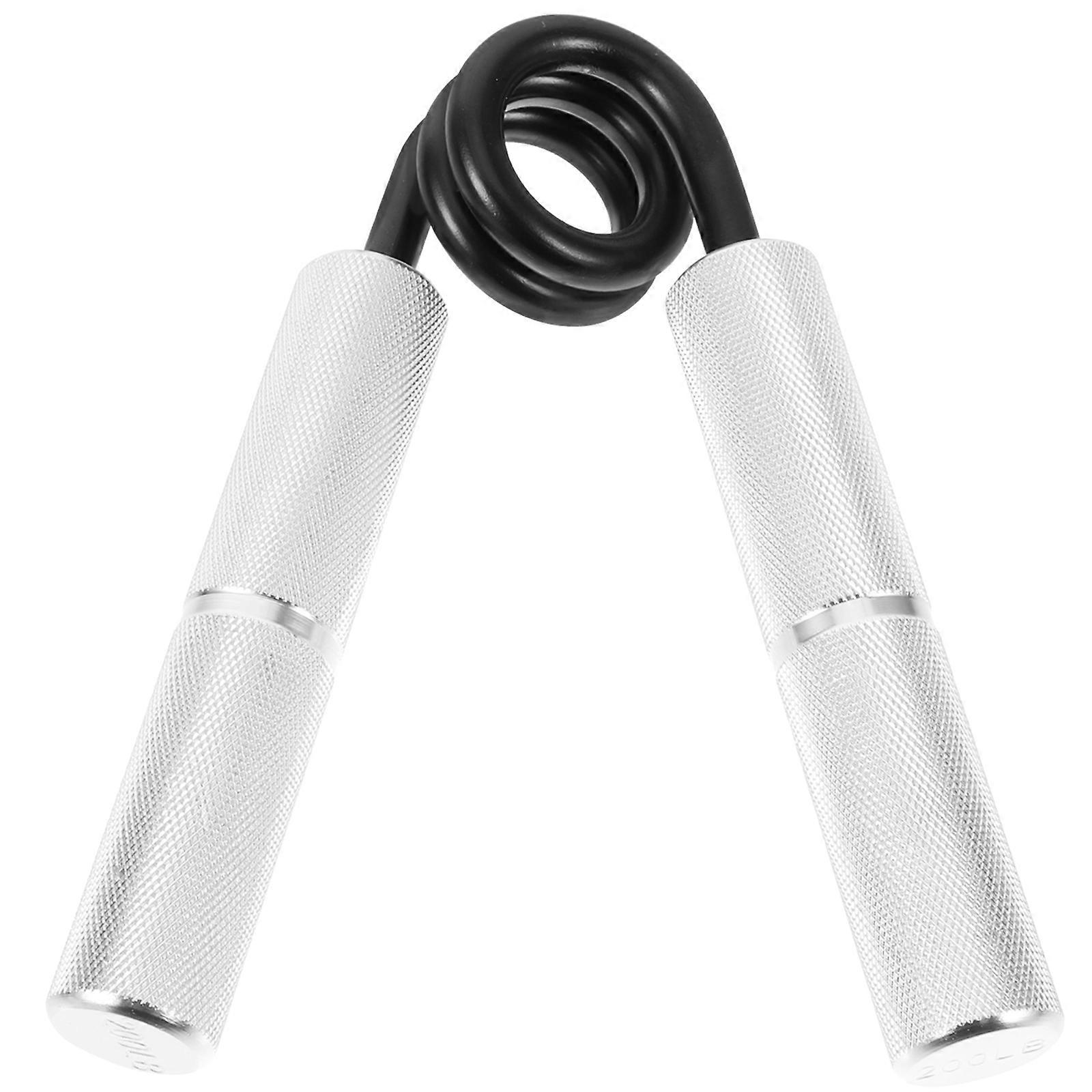 Durable Metal Hand Grippers For Fitness Enthusiasts With Knurled Handles 5.1X4.1 Inch Silver 1Pcs