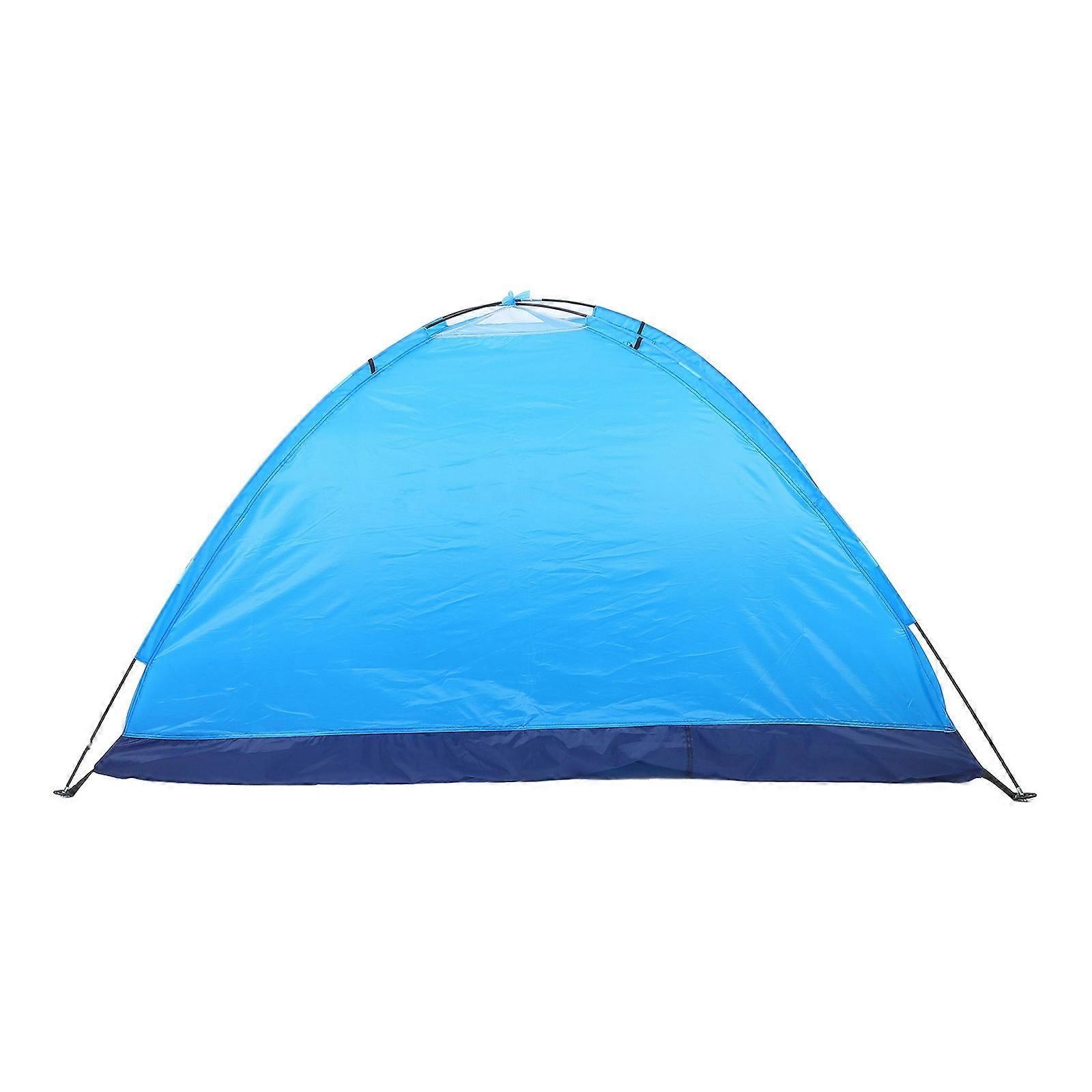 Backpacking Tent Blue 180T Polyester Outdoor Use with Quick Setup Camping Canopy